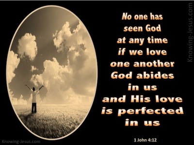 1 John 4:12 No One Has Seen God (black)